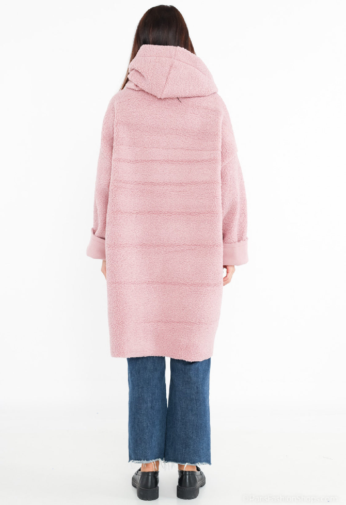 CO44 Pink Hooded Teddy Coat