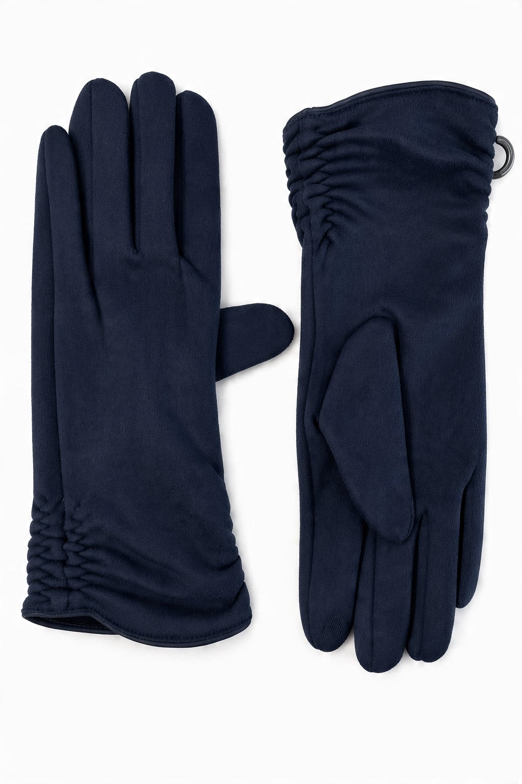 JA242 Navy Ruched Gloves