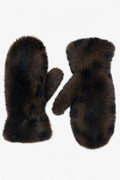 JA259 Brown Spotted Fur Mittens
