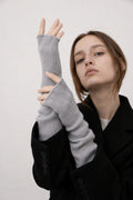 JA353 Grey Thumbhole Arm Warmers