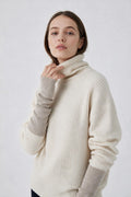 JA271 Beige Ruffle Edge Arm Warmers