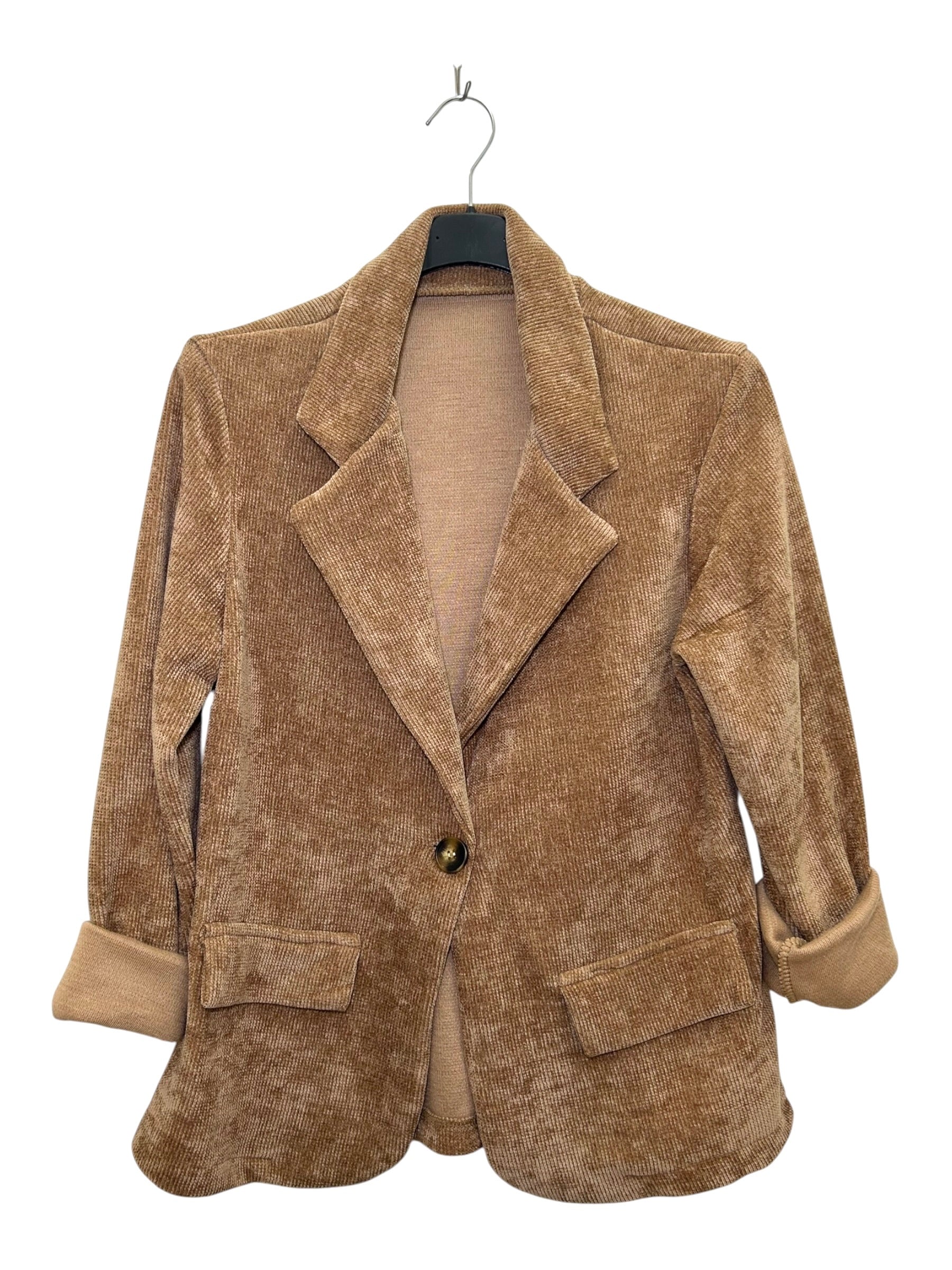 VM47 Camel Velvet Blazer