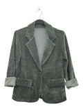 VM53 Khaki Velvet Blazer