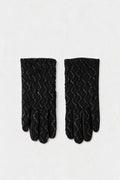 JA275 Black Zigzag Glitter Gloves