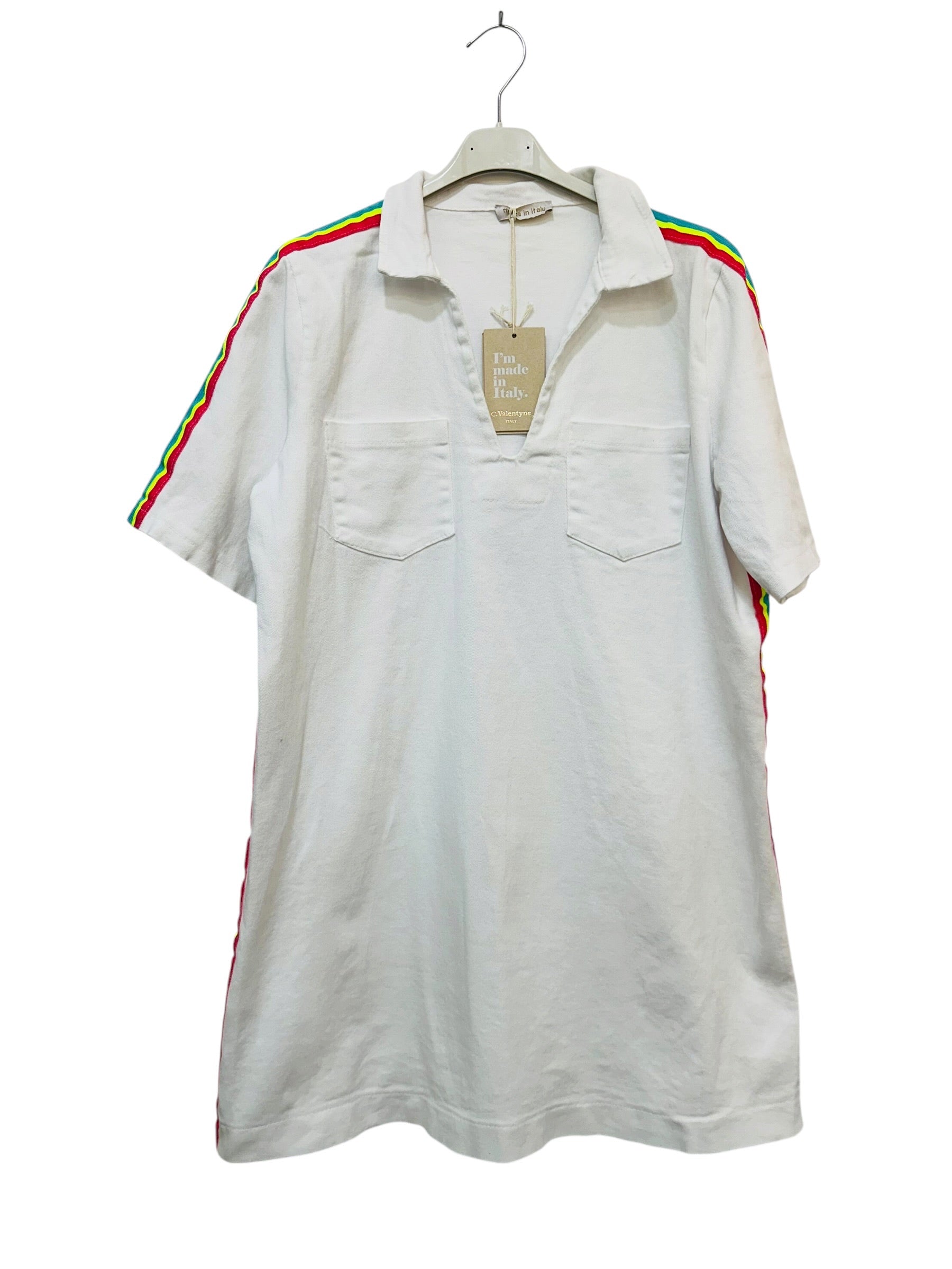 VC68262WHI Cotton Polo Dress White