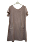 VC9537DUS Cotton-Linen Pocket Dress Dusty Rose