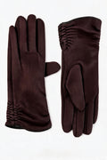 JA239 Brown Ruched Gloves