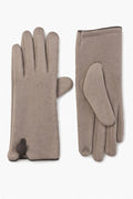 JA208 Taupe Button Cuff Gloves