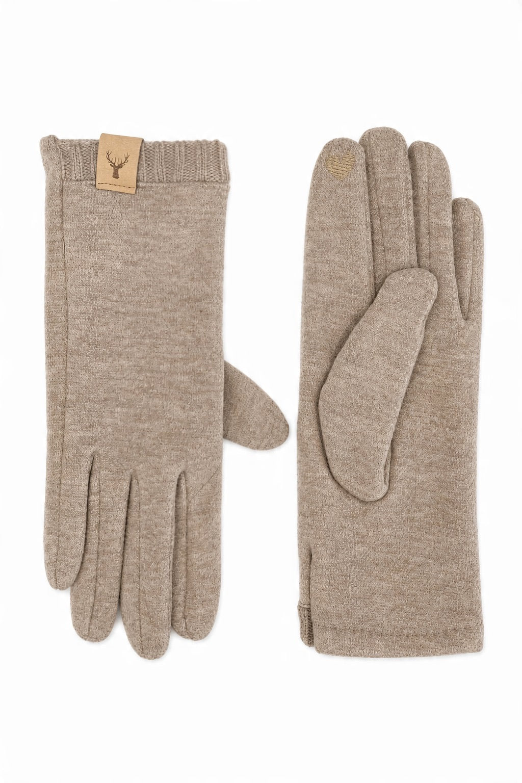 JA265 Taupe Patch Detail Gloves
