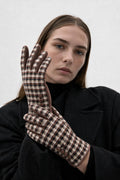 JA405 Brown Gingham Gloves