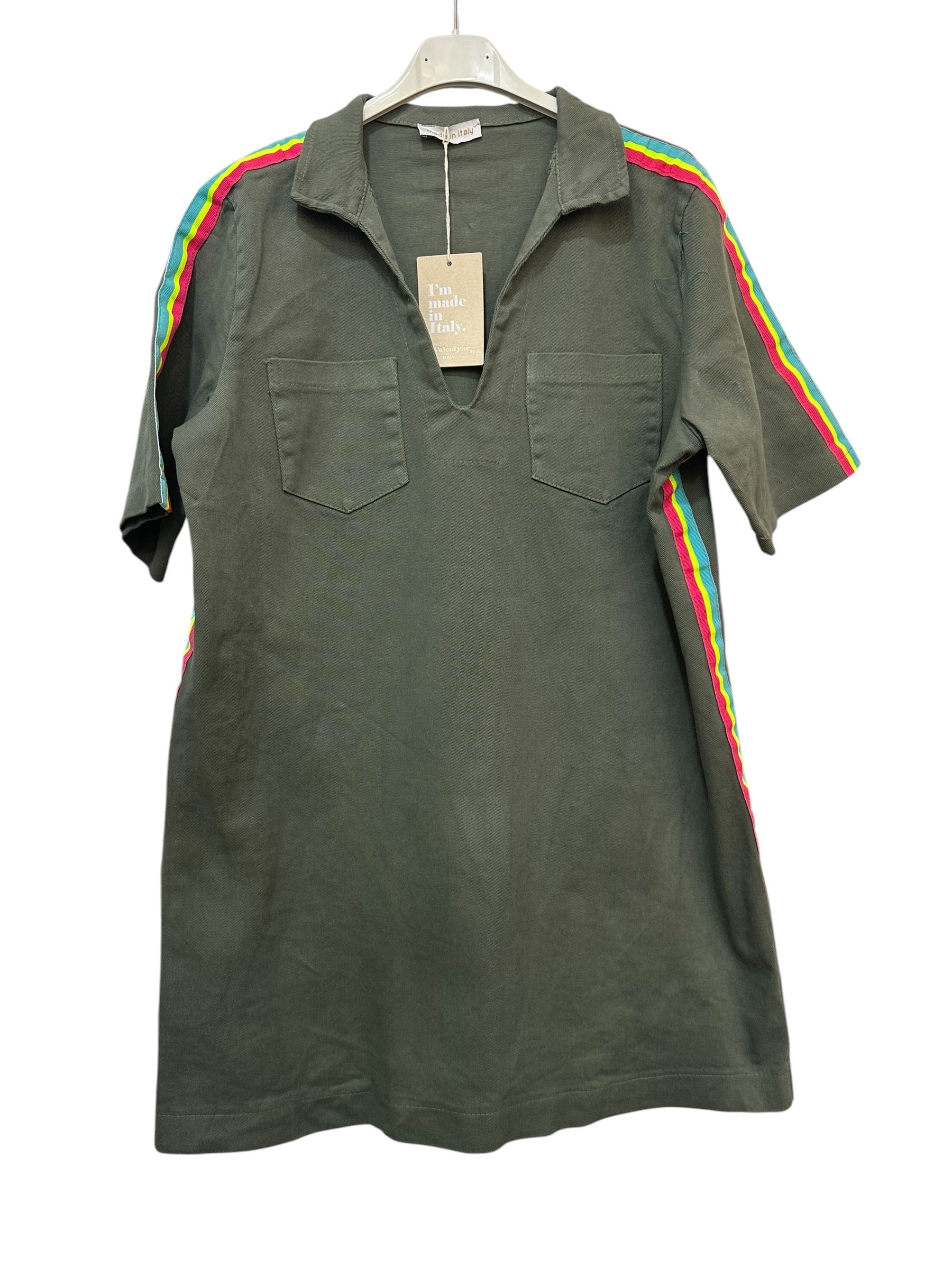 VC68262KHA Cotton Polo Dress Khaki