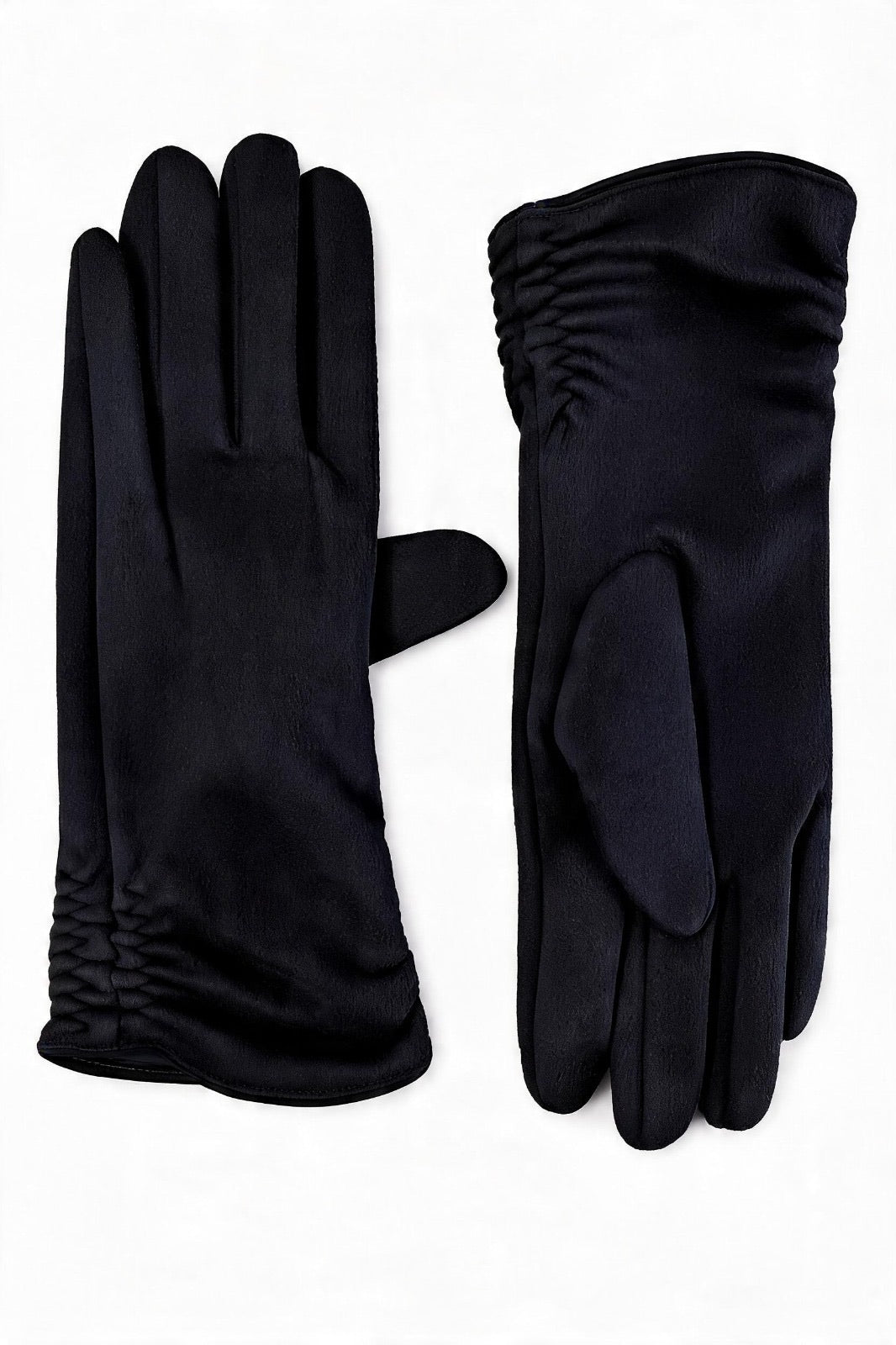 JA236 Black Ruched Gloves