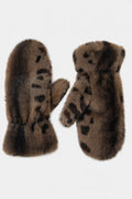 JA260 Taupe Spotted Fur Mittens
