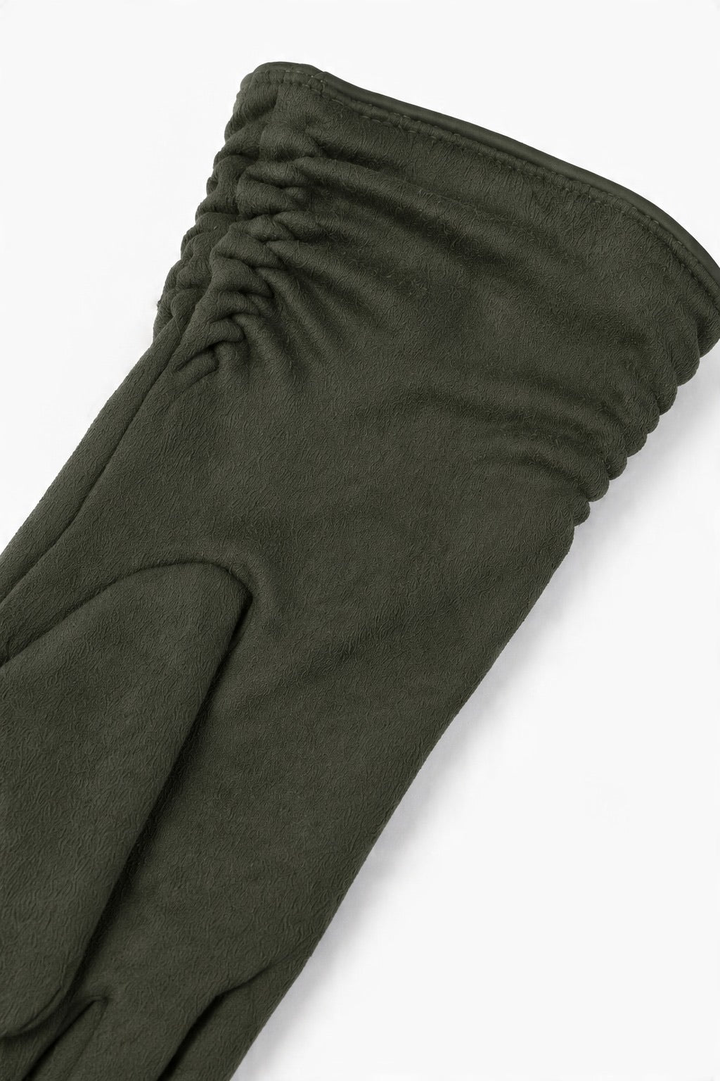 JA241 Olive Ruched Gloves