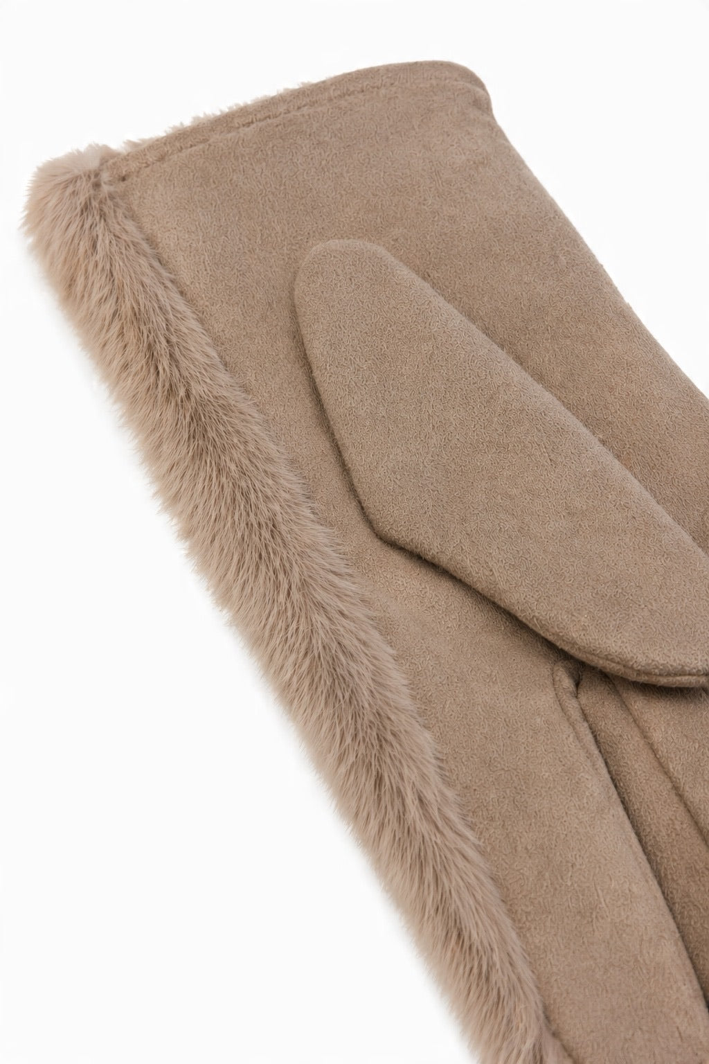 JA298 Dark Taupe Plush Fur Gloves