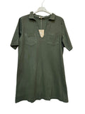VC6826KHA Cotton Polo V-Neck Dress Khaki