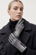 JA401 Black Check Print Gloves