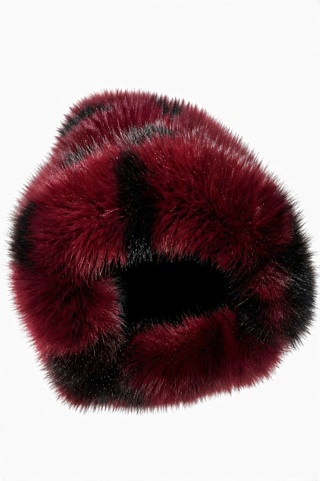 JA262 Wine Spotted Fur Mittens