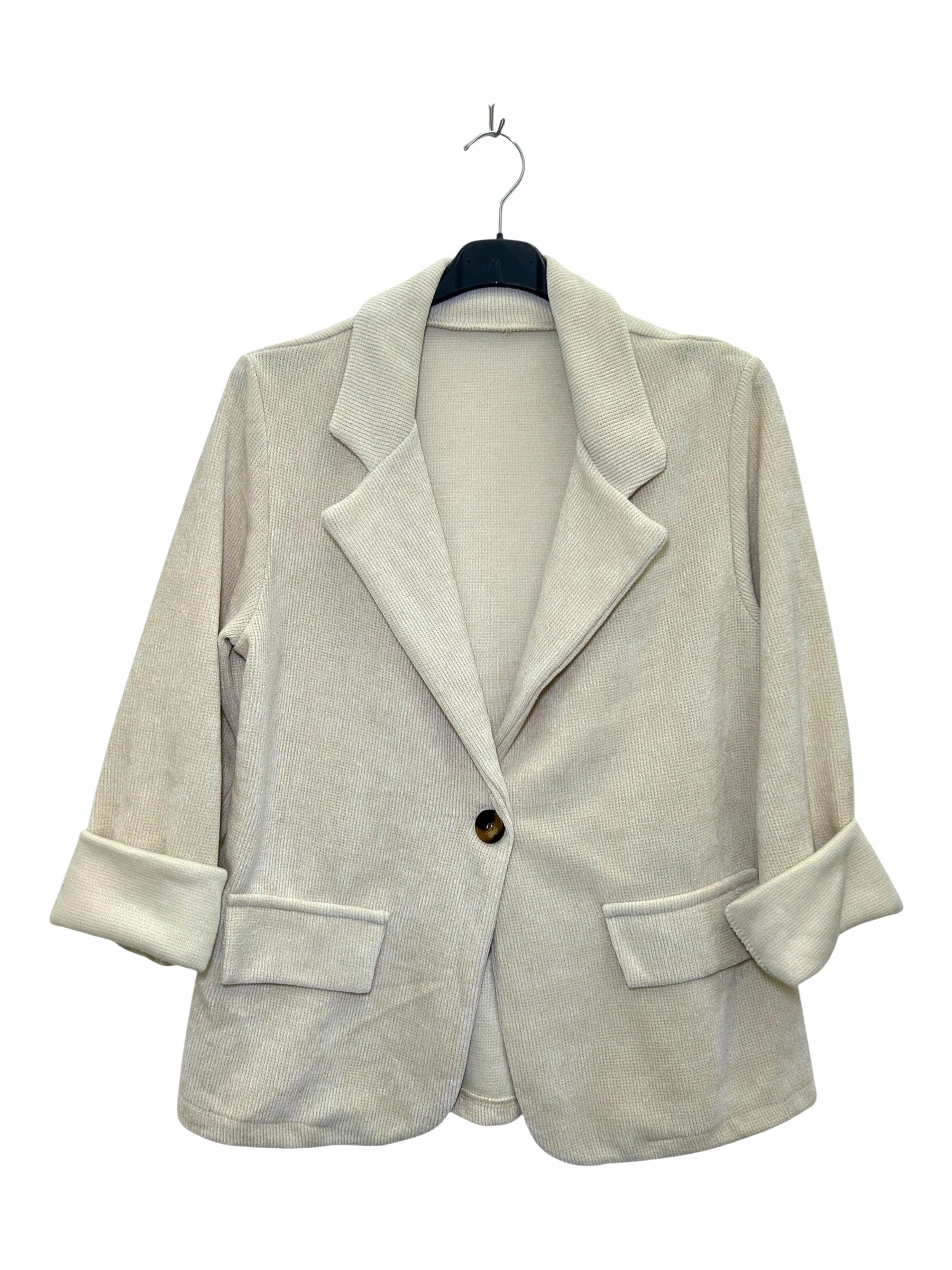 VM52 Cream Velvet Blazer