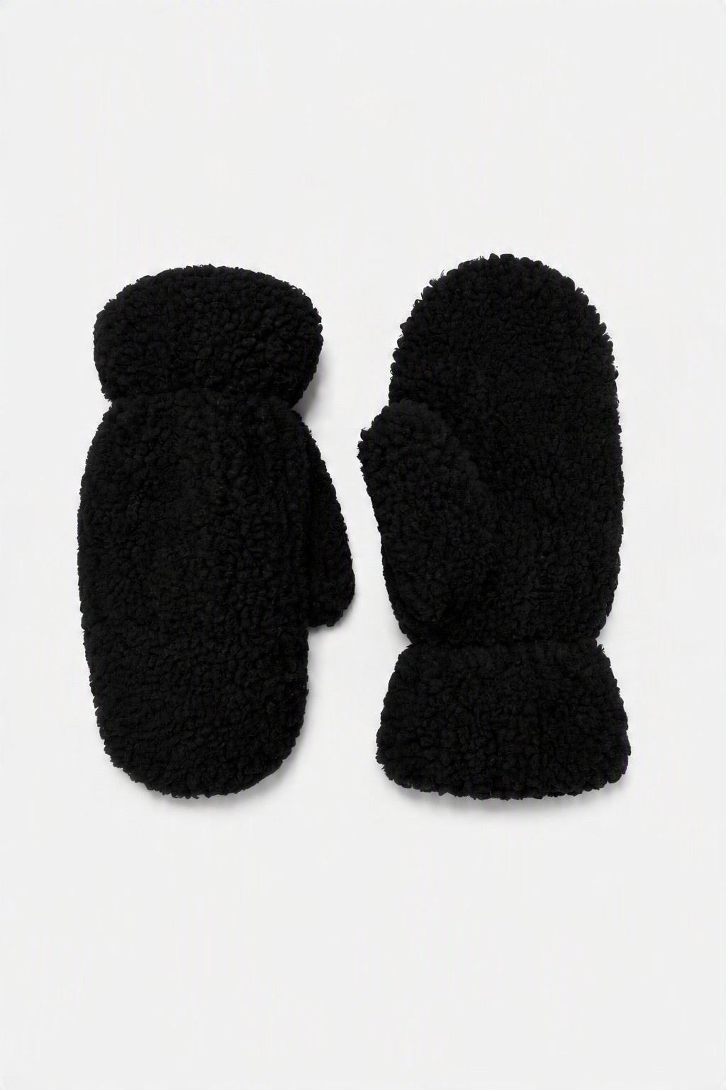 JA198 Black Teddy Mittens