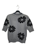 VM60 Grey Floral Print Sleeveless Sweater