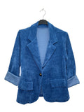 VM59 Denim Blue Velvet Blazer
