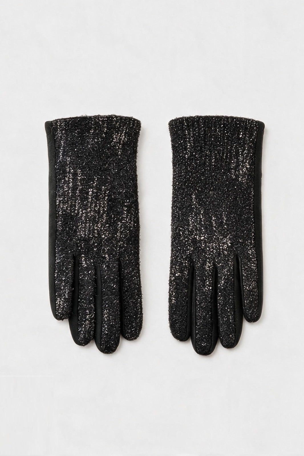 JA178 Black Gunmetal Lurex Gloves
