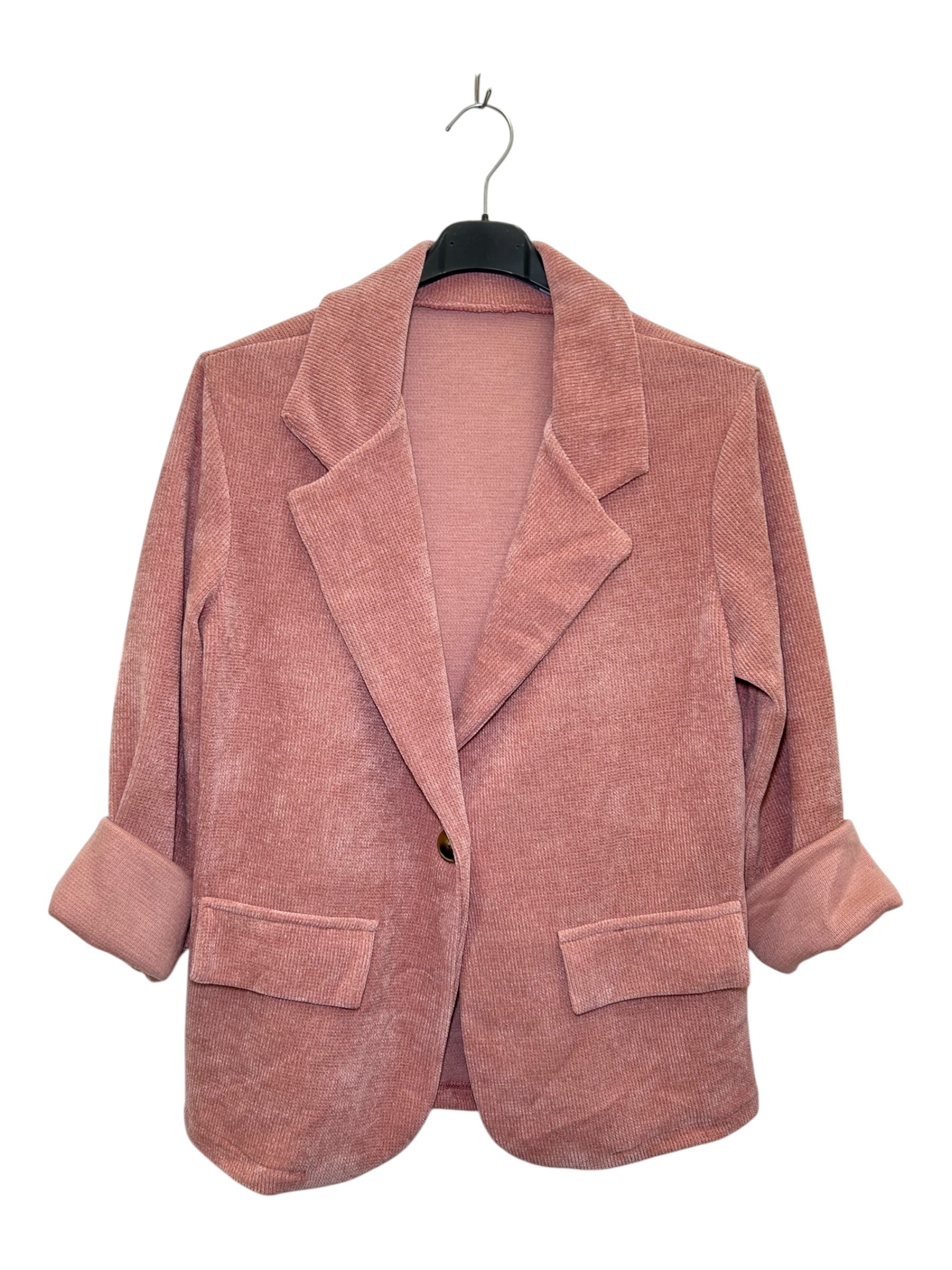 VM58 Pink Velvet Blazer