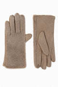 JA298 Dark Taupe Plush Fur Gloves