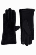 JA224 Black Plush Fur Gloves
