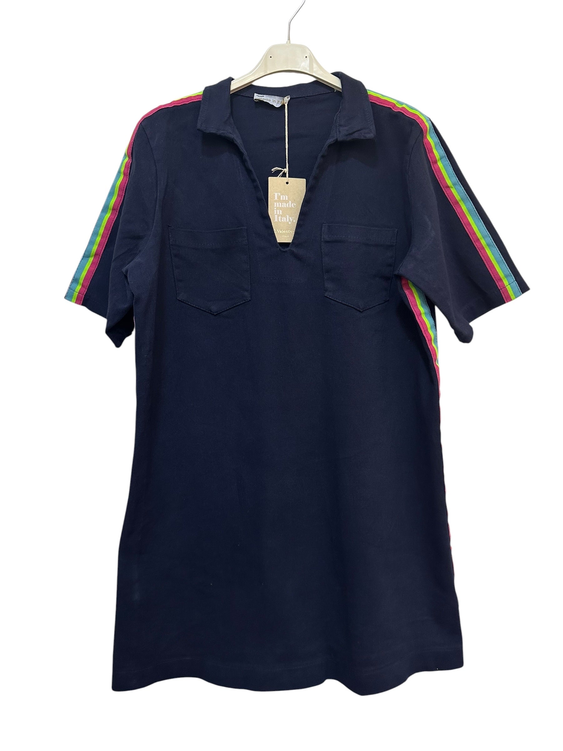 VC68262NAV Cotton Polo Dress Navy