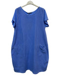 VC9537LAV Cotton-Linen Pocket Dress Lavender