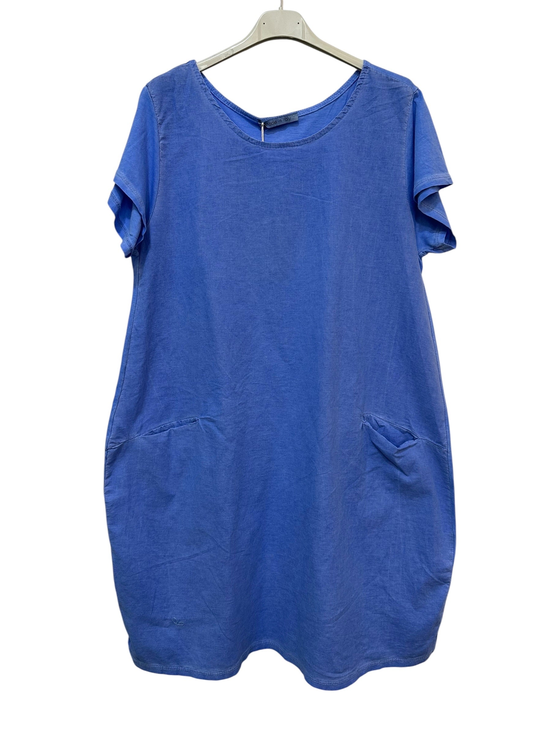 VC9537LAV Cotton-Linen Pocket Dress Lavender