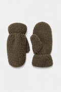 JA205 Olive Teddy Mittens