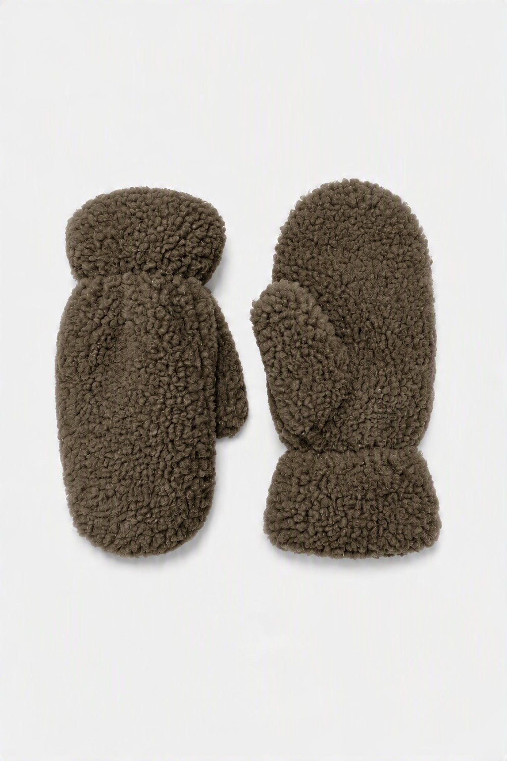 JA205 Olive Teddy Mittens