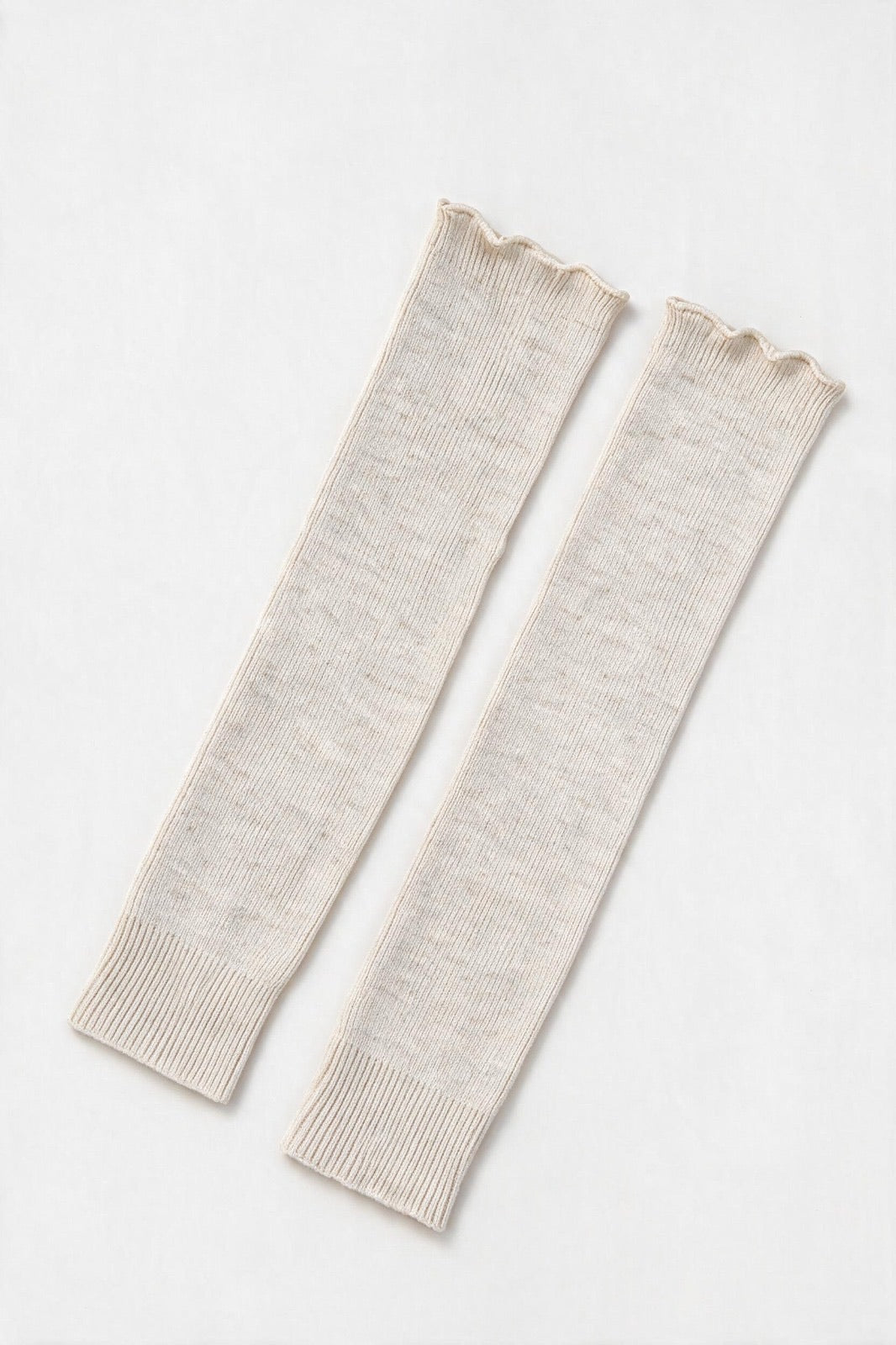 JA270 Ivory Ruffle Edge Arm Warmers