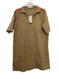 VC68262CAM Cotton Polo Dress Camel