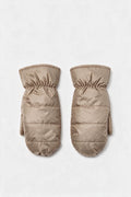 JA331 Gold Metallic Puffer Mittens