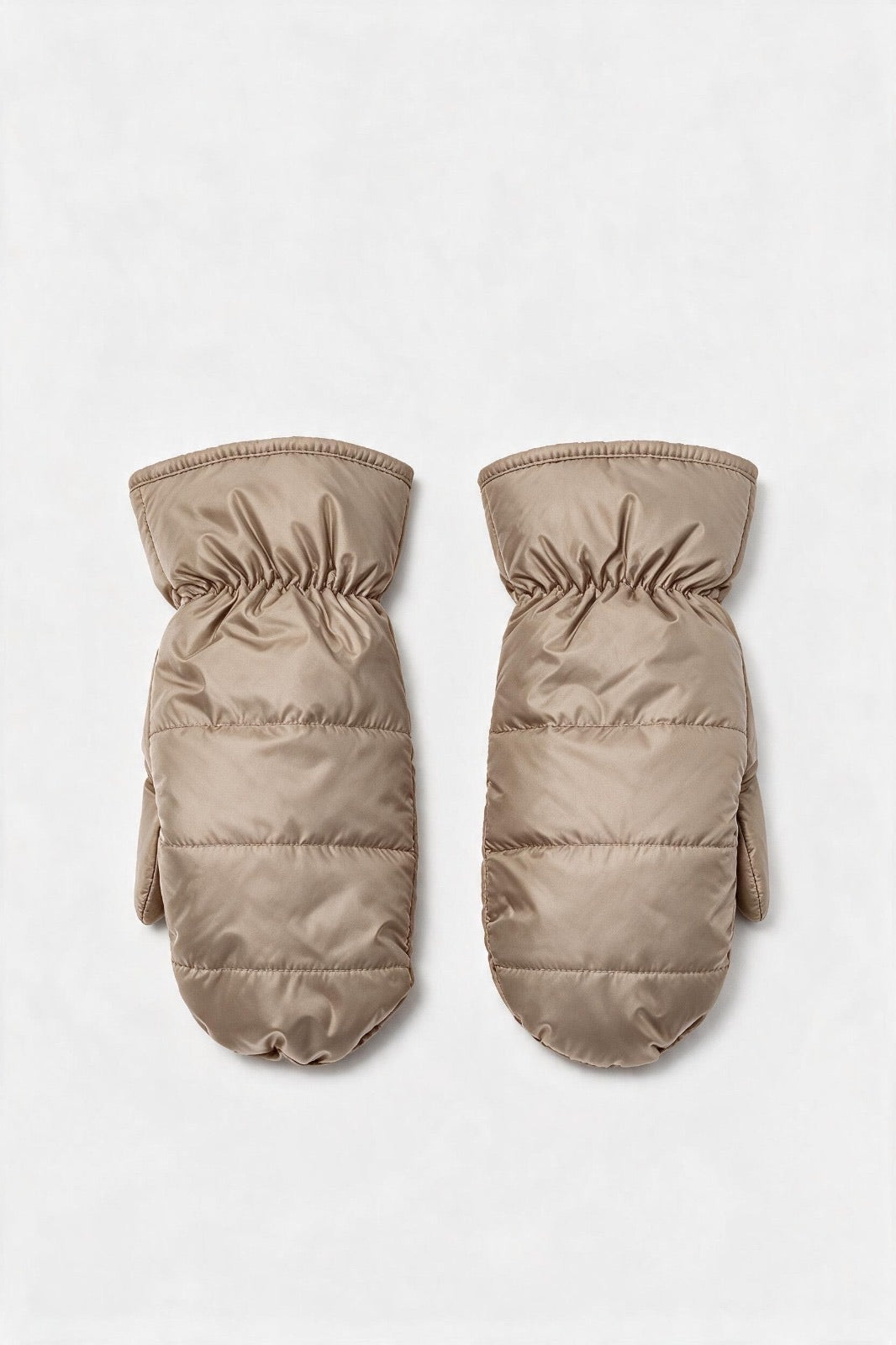 JA331 Gold Metallic Puffer Mittens