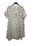 VC802317ECR Cotton Polka Dot Dress Ecru