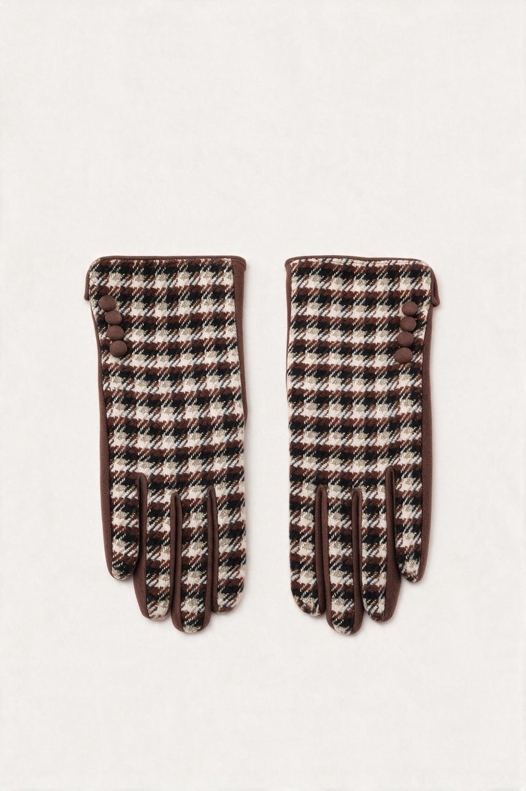 JA405 Brown Gingham Gloves