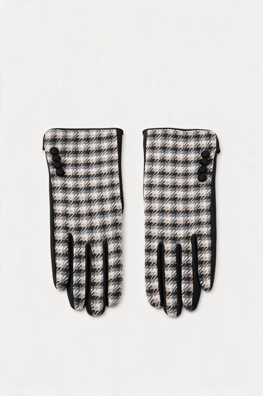 JA404 Black Gingham Gloves