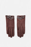 JA274 Brown Bow Cuff Gloves