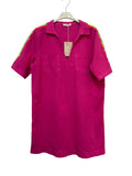 VC68262FUC Cotton Polo Dress Fuchsia
