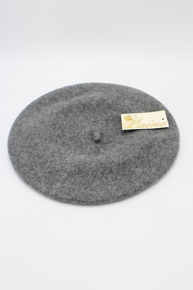 HO5020 Classic Wool Beret - Medium Grey