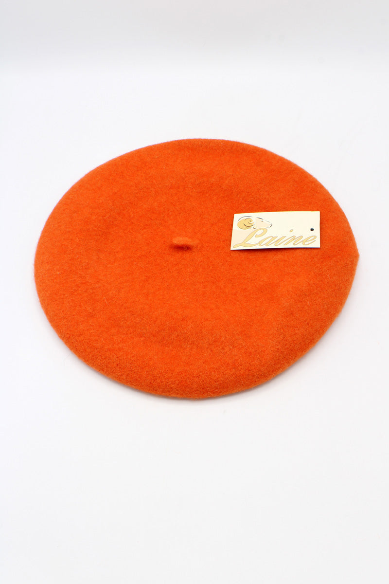 HO5020 Classic Wool Beret - Orange 1
