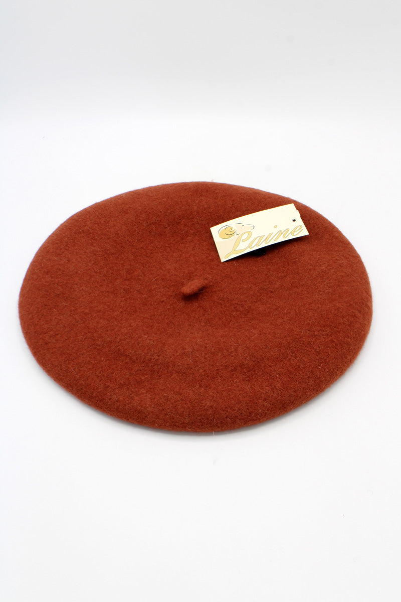 HO5020 Classic Wool Beret - Rust 3