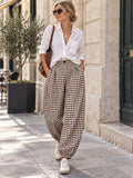 SW571 Khaki Gingham Balloon Pants