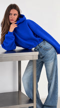 SW573 Royal Blue Cosy Warm Hoodie