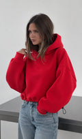 SW579 Red Cosy Warm Hoodie
